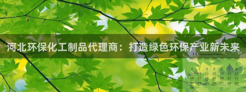 亿万手游官网：河北环保化工制品代理商：打造绿色环保产业新未来