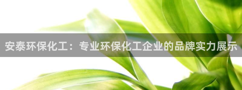 亿万官网手机登录：安泰环保化工：专业环保化工企业的品牌实力展示