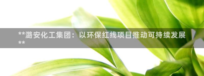 亿万先生官方客服电话：**潞安化工集团：以环保红线项目推动可持续发展
**