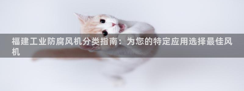 mr001亿万先生：福建工业防腐风机分类指南：为您的特定应用选择最佳风
机