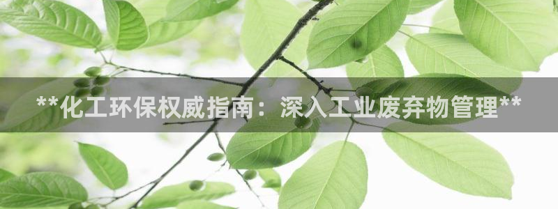mr001亿万先生：**化工环保权威指南：深入工业废弃物管理**