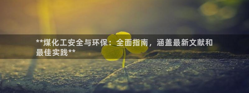 亿万集团：**煤化工安全与环保：全面指南，涵盖最新文献和
最佳实践**