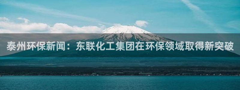 亿万先生mr07：泰州环保新闻：东联化工集团在环保领域取得新突破