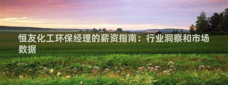 mr8001亿万先生：恒友化工环保经理的薪资指南：行业洞察和市场
数据