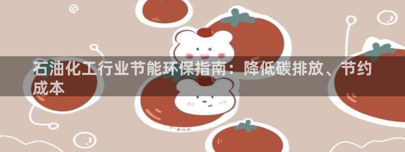 亿万先生手机版入：石油化工行业节能环保指南：降低碳排放、节约
成本
