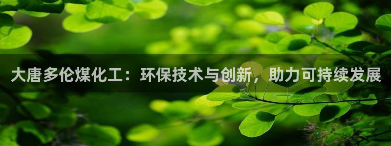 亿万剧情简介：大唐多伦煤化工：环保技术与创新，助力可持续发展
