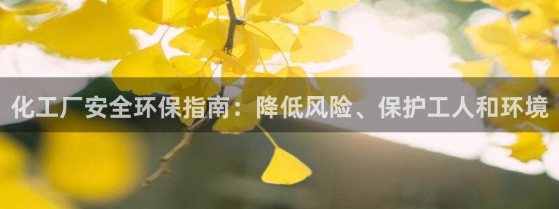 亿万先生手机版：化工厂安全环保指南：降低风险、保护工人和环境